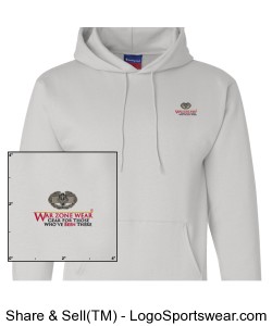 WarZoneWear.com Hooded Sweatshirt with Combat Medic Badge Design Zoom